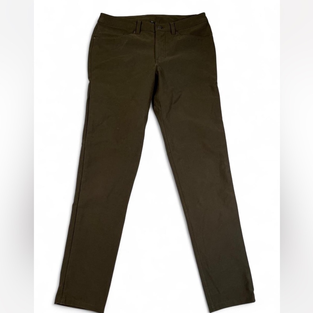 Lululemon Pants Mens 32 Dark Green ABC Slim Fit Utilitech Durable Canvas Casual‎